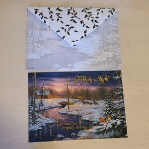 Holy Night Christmas Card with Envelope